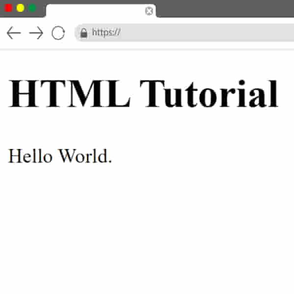 Example of a HTML page