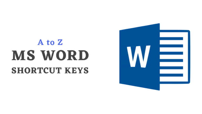 MS Word Shortcut Keys हिंदी में