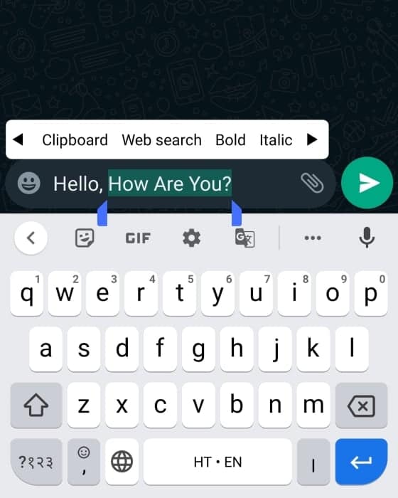 steps to change whatsapp font style - Step 3