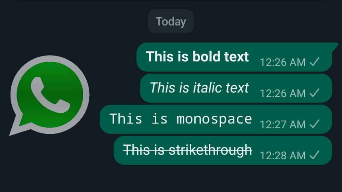WhatsApp में फॉन्ट स्टाइल को कैसे चेंज करे?